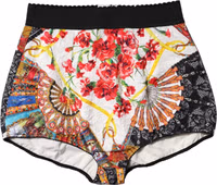 Multicolor Floral High Waist Hot Pants Shorts 4