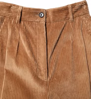 Brown Cotton Corduroy Tapered Pants 3