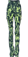 Green Color Splash High Waist Denim Jeans 4