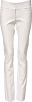 White Polyurethane High Waist Tapered Pants 1