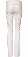 White Polyurethane High Waist Tapered Pants 2