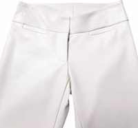 White Polyurethane High Waist Tapered Pants 3