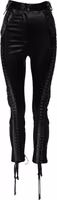 Black Lace Details High Waist Skinny Pants 1
