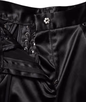 Black Lace Details High Waist Skinny Pants 3