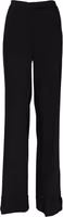 Black Wool High Waist Flared Pants 1
