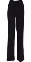 Black Wool High Waist Flared Pants 4