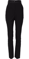 Black Wool High Waist Skinny Pants 1