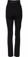Black Wool High Waist Skinny Pants 2