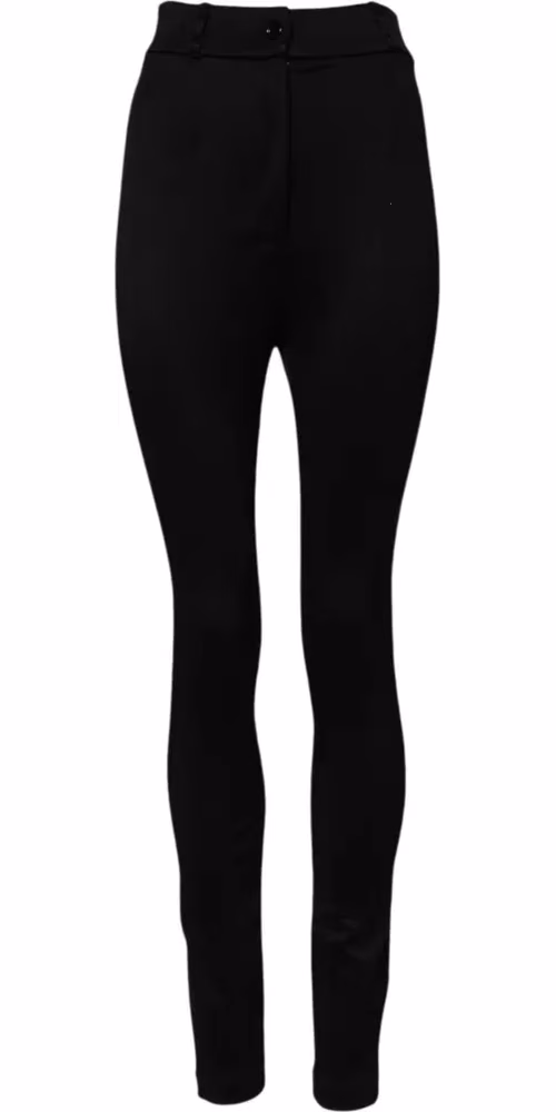 Black Nylon High Waist Skinny Leggings Pants