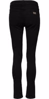 Black Cotton Skinny Mid Waist Denim Jeans 2