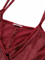 Bordeaux Polyester Cocktail Dress 3