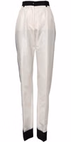 White High Waist Straight Dress Trouser Pants 1