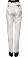 White High Waist Straight Dress Trouser Pants 2
