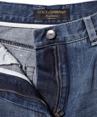 Blue Cotton High Waist Wide Leg Denim Jeans