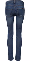 Blue Cotton Mid Waist Skinny Denim Jeans 2