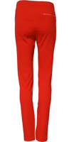 Red Mid Waist Slim Fit Pants 2