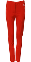 Red Mid Waist Slim Fit Pants 4