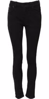 Black Cotton Skinny Mid Waist Denim Jeans 1