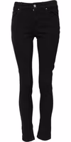 Black Cotton Skinny Mid Waist Denim Jeans 1