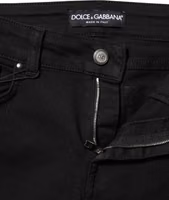 Black Cotton Skinny Mid Waist Denim Jeans 3