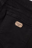 Black Cotton Skinny Mid Waist Denim Jeans 4