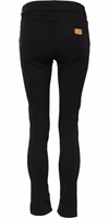 Black Cotton Skinny Mid Waist Denim Jeans 2
