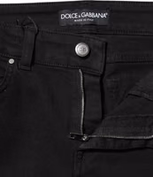 Black Cotton Skinny Mid Waist Denim Jeans 3