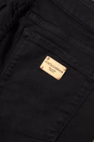 Black Cotton Skinny Mid Waist Denim Jeans 4