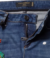 Blue Cotton Low Waist Skinny Denim Jeans 3