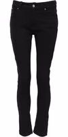 Black Cotton Logo Skinny Mid Waist Denim Jeans 1
