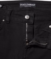 Black Cotton Logo Skinny Mid Waist Denim Jeans 3