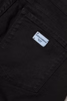 Black Cotton Logo Skinny Mid Waist Denim Jeans 4