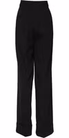 Black Wool High Waist Formal Pants 2