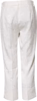 White Cotton Floral Jacquard Pants 2