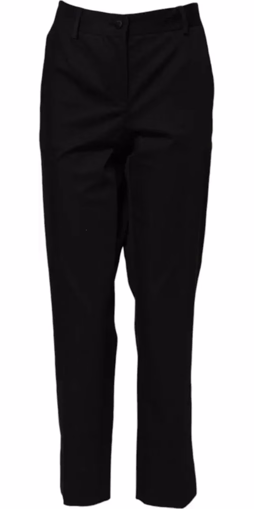 Black Cotton High Waist Formal Pants