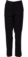 Black Cotton High Waist Formal Pants 1
