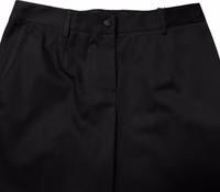 Black Cotton High Waist Formal Pants 3