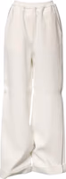 White Viscose Wide Leg Pull On Pants 4