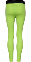 Green Nylon Slim Fit Leggings Pants 2