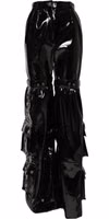 Black High Waist Cargo Bootcut Pants 1