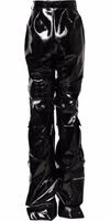 Black High Waist Cargo Bootcut Pants 2