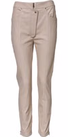 Beige High Waist Tapered Pants 1