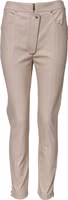 Beige High Waist Tapered Pants 4