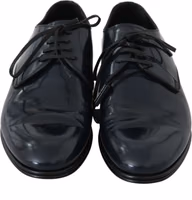 Blue Leather Dress Derby Formal Mens Shoes 3