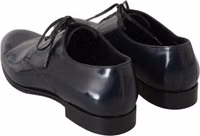 Blue Leather Dress Derby Formal Mens Shoes 5