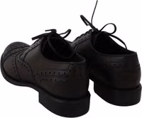 Black Leather Wingtip Oxford Dress  Shoes 3