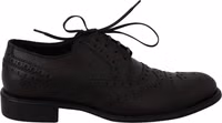 Black Leather Wingtip Oxford Dress  Shoes 4