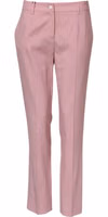 Pink Wool Mid Waist Tapered Pants 1