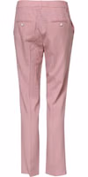 Pink Wool Mid Waist Tapered Pants 2