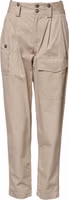 Beige Cotton High Waisted Pants 4